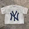 Fashion New York Print Mesh Jersey