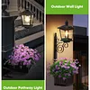 2-in-1 Solar Planter Lamp Waterproof IP54 Auto On/off Sensor 8-10 Hrs Long Lighting Solar Powered Pathway Light with Planter for Garden & Patio (No Flowers Included)