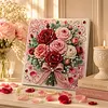 Framed Roses - Pearls Painting Kit DIY Diamond Painting Pearl Dot Crafts 20x20CM