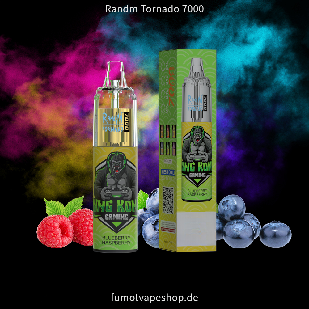 Randm Tornado 7000 Heidelbeere Himbeere  fumotvapeshop