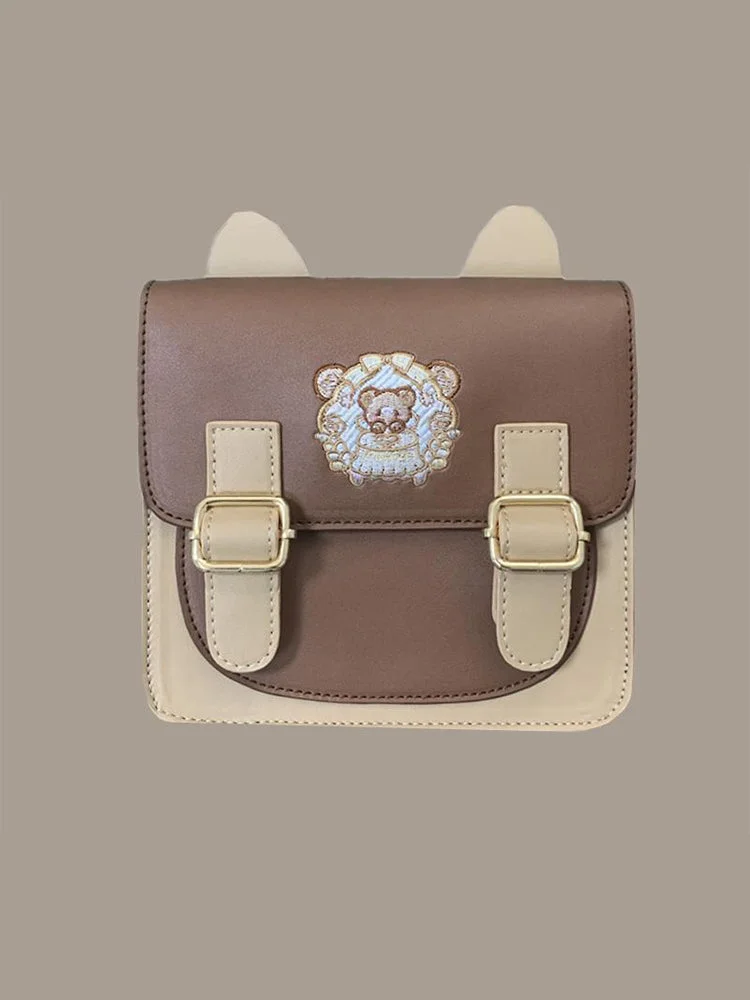 Pudding Bear Mini Black/Brown Shoulder Bag BE902
