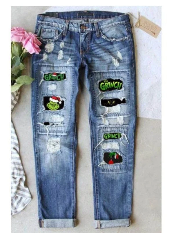 Women Bottoms Jeans Graphic