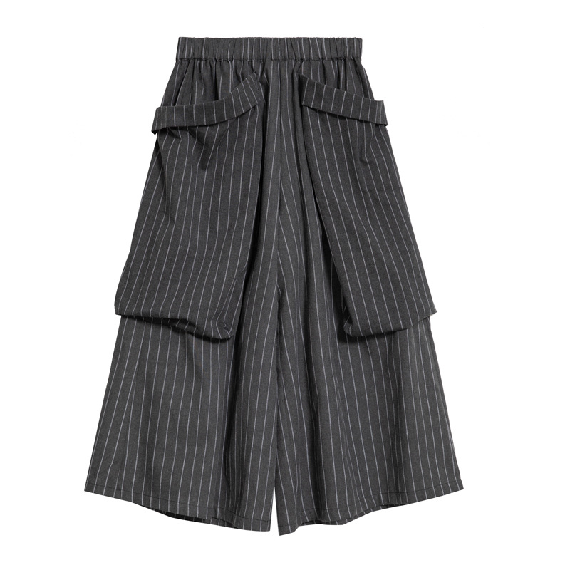 Casual striped wide leg pants