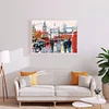 London Street Oil Painting - 11CT Stamped Cross Stitch - 50*40cm
