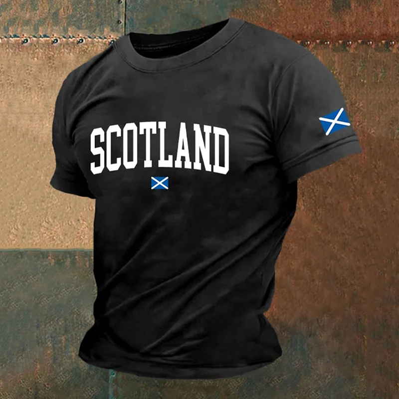 Men's Scotland Print Short Sleeved T-Shirt