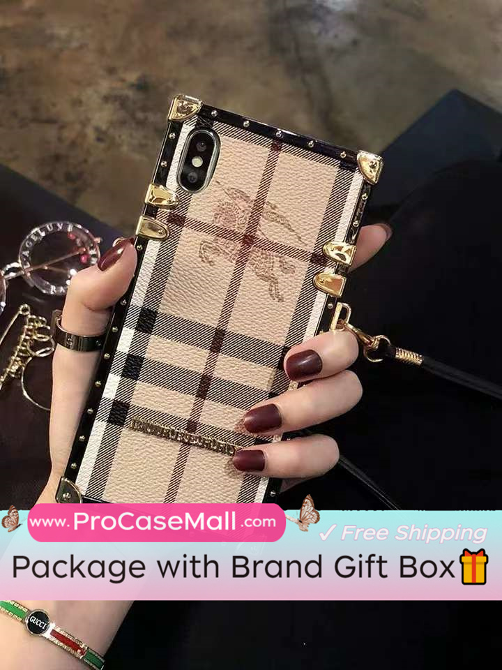 Classic Burberry Signature Canvas Leather Apple iPhone Case Samsung Galaxy Crossbody