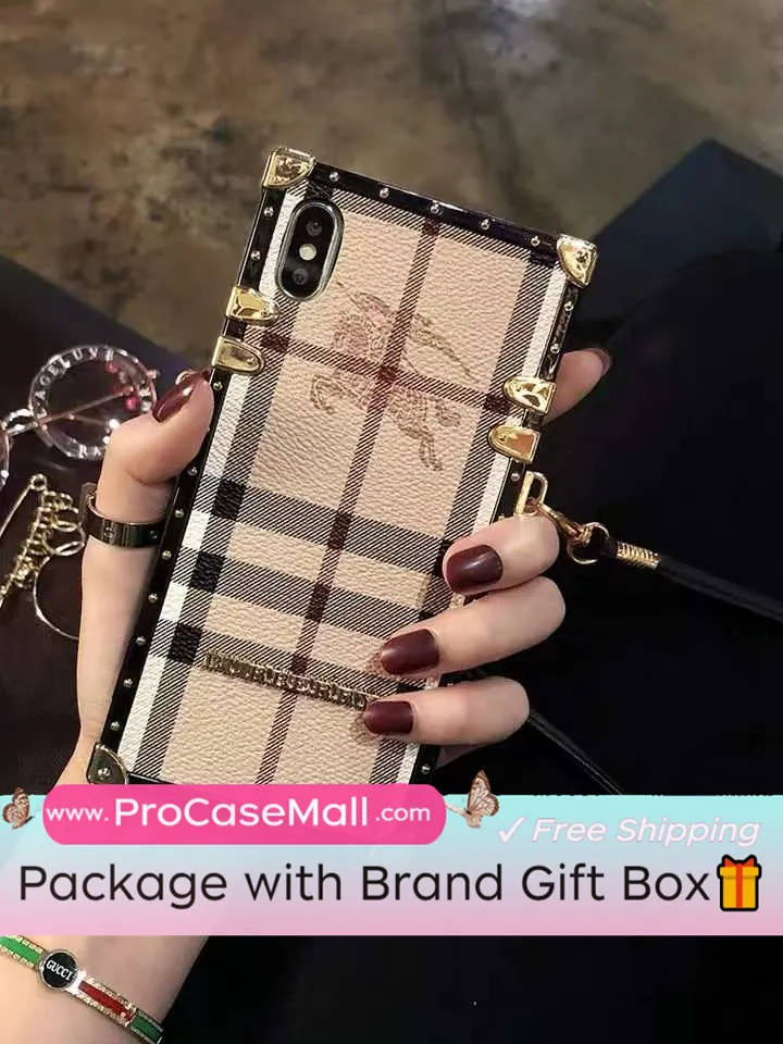 Classic Burberry Signature Canvas Leather Apple iPhone Case Samsung Galaxy Crossbody