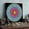 Lotusperlen-Mandala DIY-Perlenmal-Kunstsets mit Rahmen f&uuml;r Erwachsene, Anf&auml;nger, Wohnwanddekoration, Perlengem&auml;lde, Bildkunst, Bastelarbeiten 25x25cm.