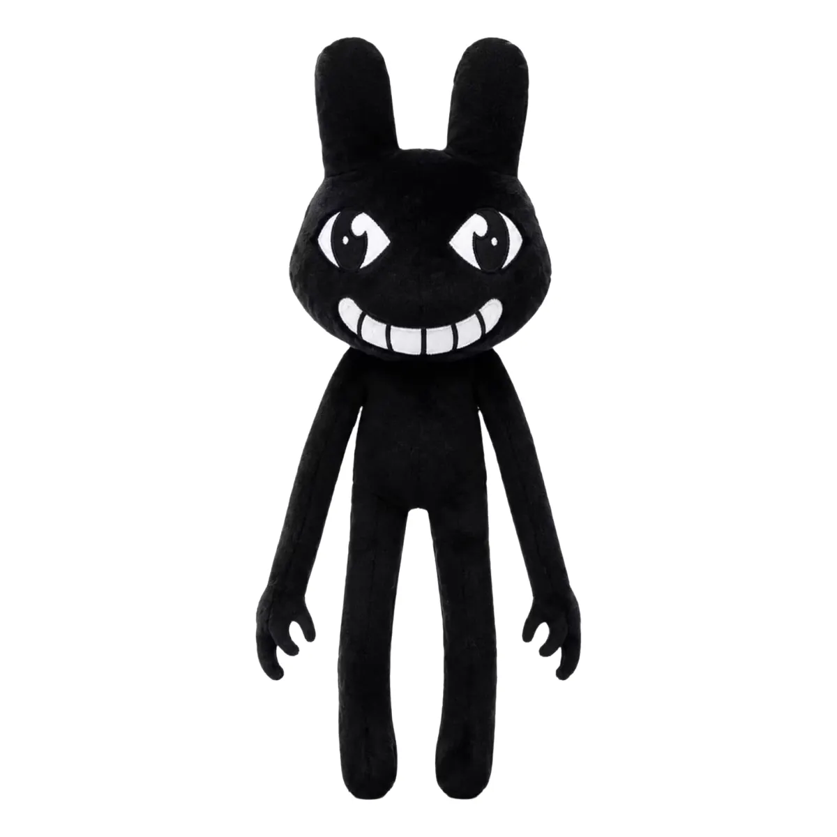 Stalker Black Bunny Plush Creepy Smile, Animal Hospital Inspired - thyubioffcial