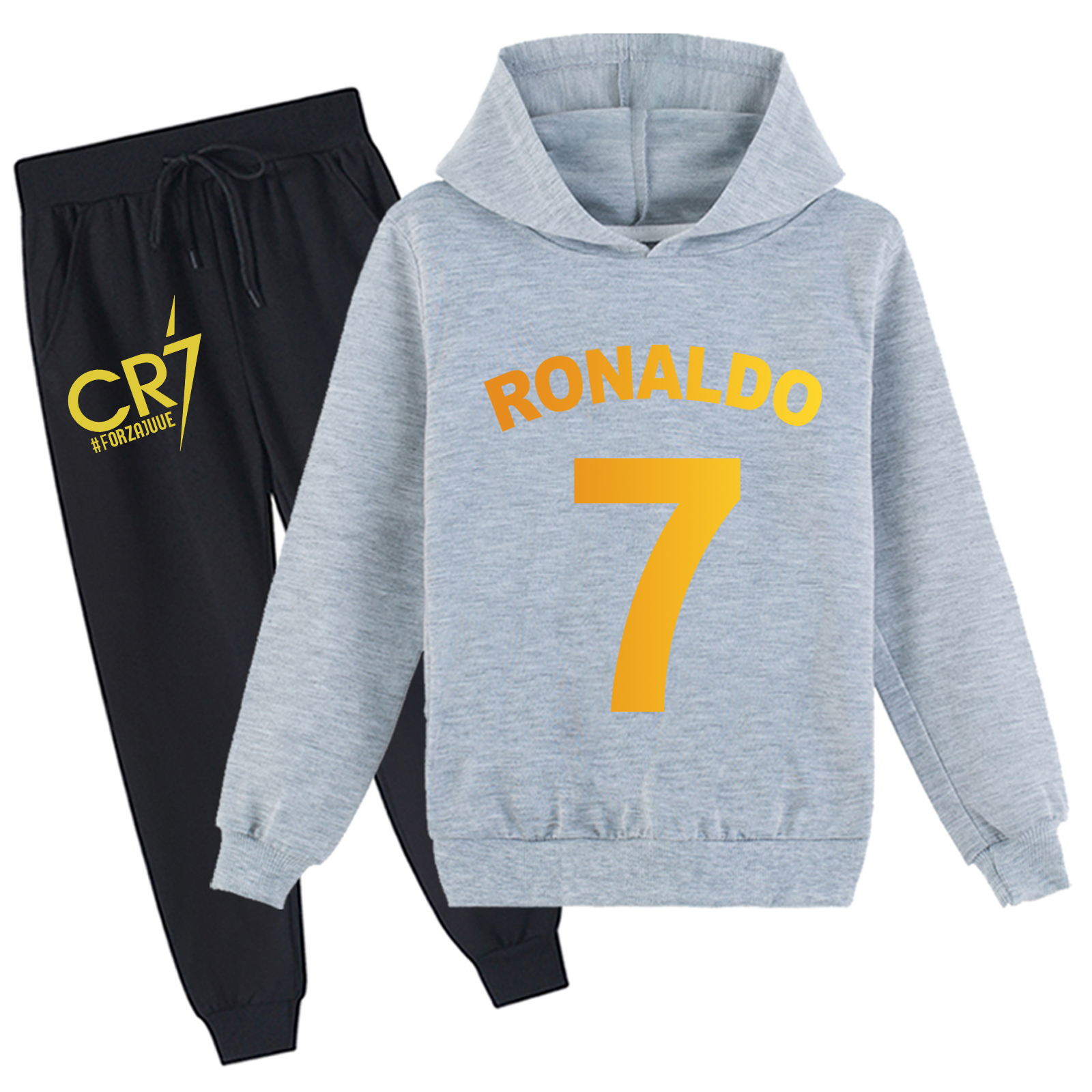 Mayoulove Kids' Cristiano Ronaldo Hoodie Set - Stylish Sweatshirt for Boys  Girls, Perfect for Fans-Mayoulove