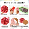 8pcs DIY Flower Diamond Painting Acrylic Coasters