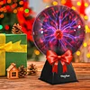 Plasma Ball: 6 Inch Plasma Globe Touch & Sound Sensitive Plasma Ball Lamp Electric Ball Lightning Toys for Kids, Parties, Home, Prop, Decoration, Christmas Gifts