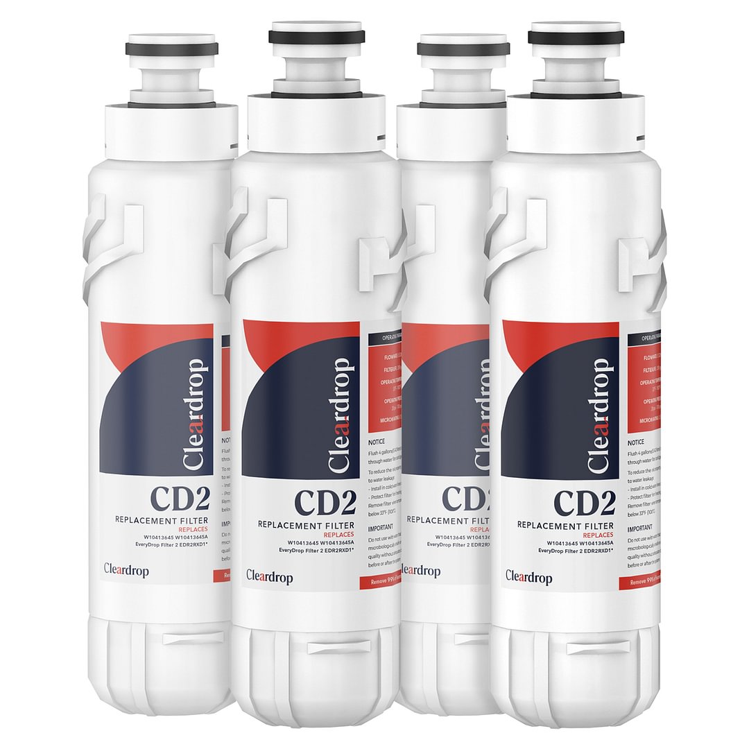Whirlpool EDR2RXD1 W10413645A 9082 Refrigerator Water Filter Replacement (4 Pack)