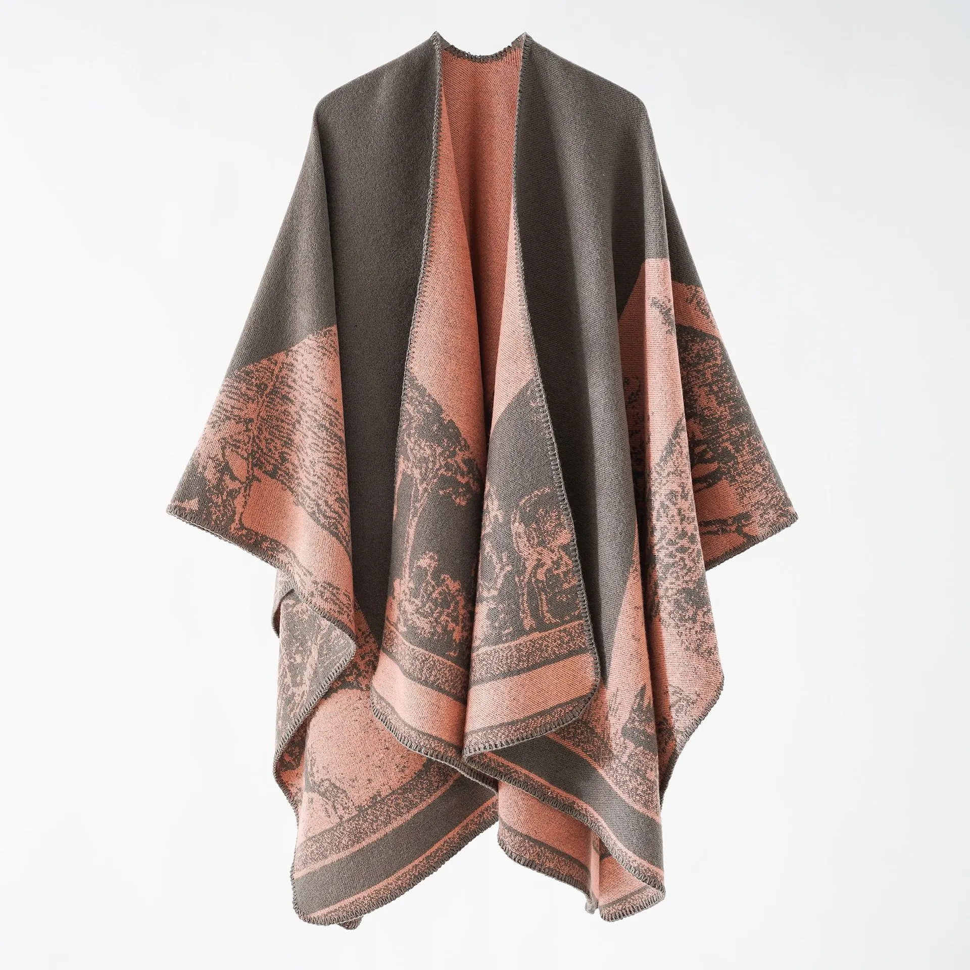 Travel Print Warm Cloak