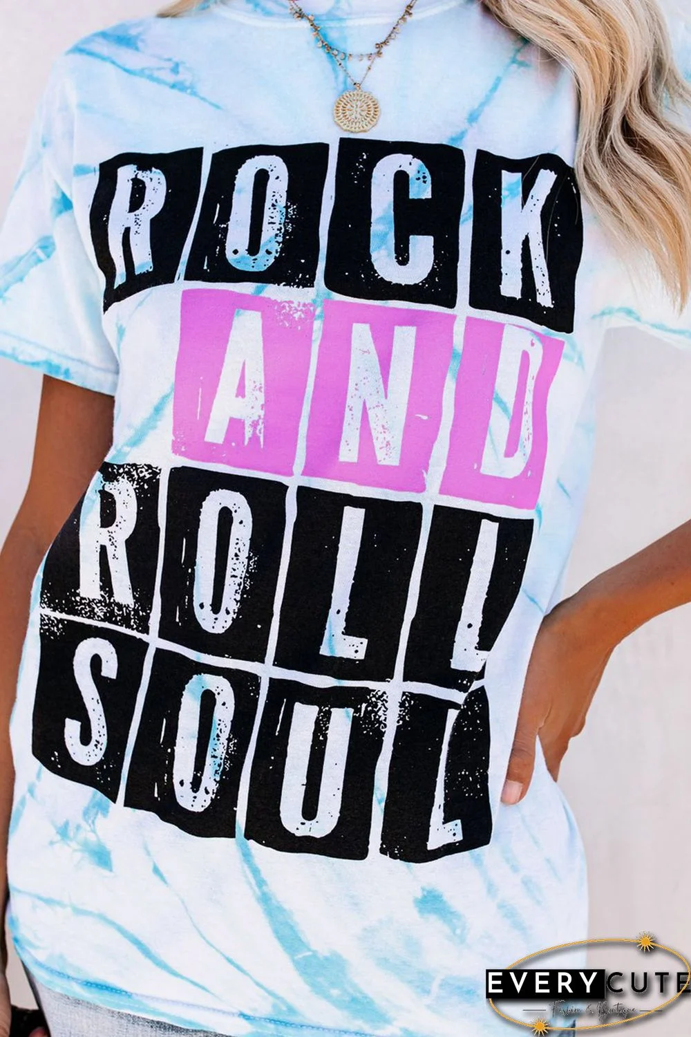 ROCK AND ROLL SOUL Tie-dye Tee
