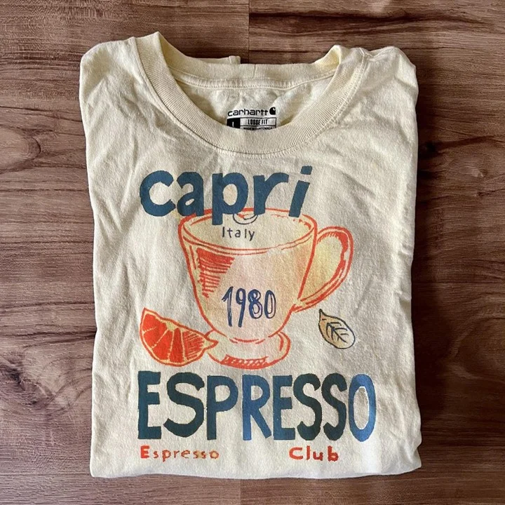 Capri Italy Espresso Club 1980 Graphic Tee