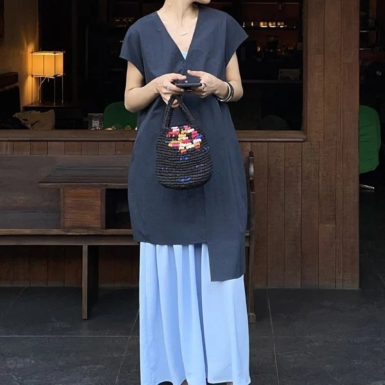 Sdrawing Sdrawing Winter New Fashion Casual Super Fire Age Reduction Ribs Simple Collar Pink Cotton Vest Woman