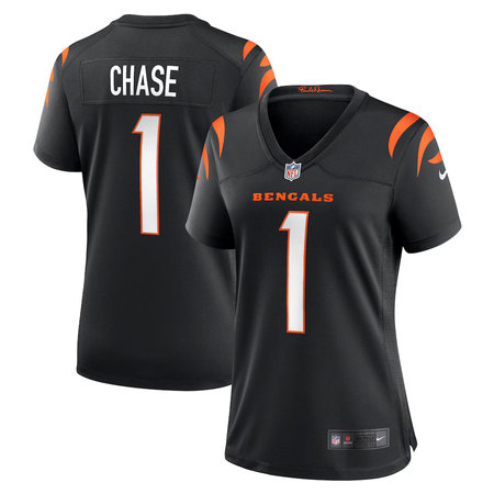 Women's Cincinnati Bengals #1 Ja'Marr Chase Nike Black Game Jersey