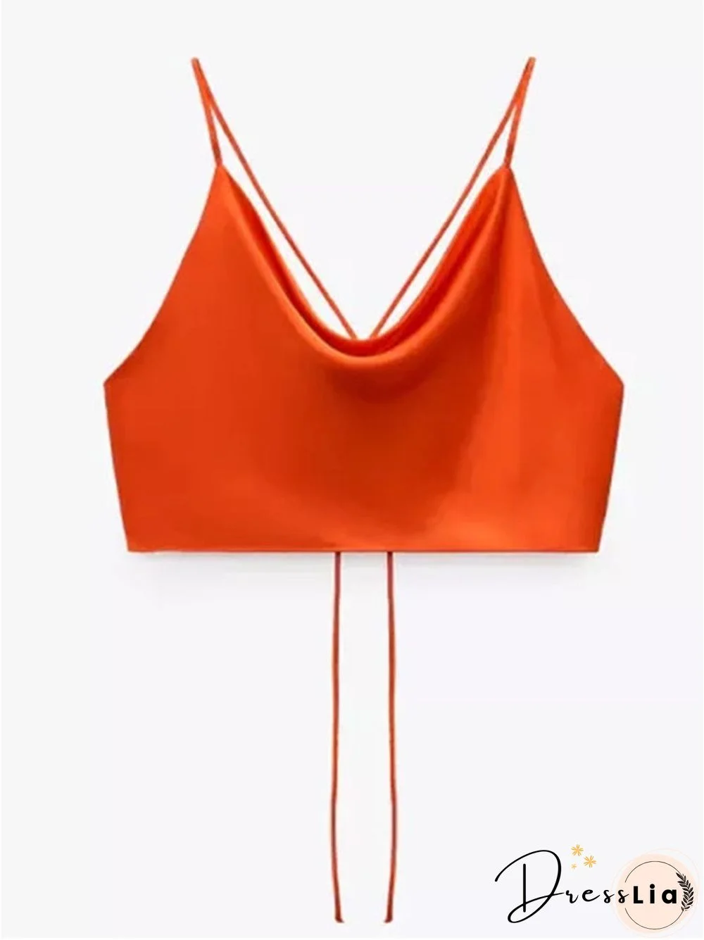 Summer White Satin Top Woman Pink Crop Top Sexy Backless Tank Tops Women Camisole Beachwear Tie Dye Strap Tops