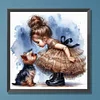 Diamond Painting-DIY Full Round Drill Girl Animal