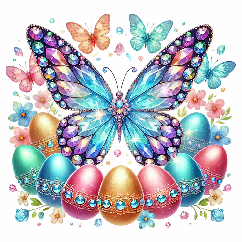 Butterfly 40*40cm(canvas) full round drill diamond painting