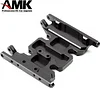 AMK Metal Gearbox Mount Transmission Holder for 1/10 RC Crawler Axial SCX10 II 90046 90047 90075 RC Car Skid Plate Upgrade Parts (Black)