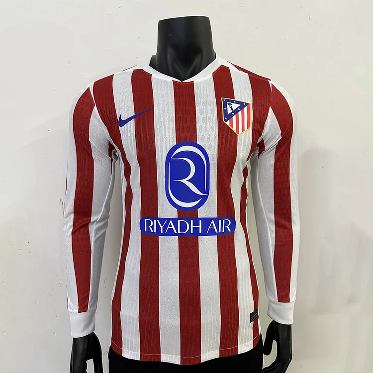 Player 25/26 Atletico Madrid Home Jersey Long Sleeve