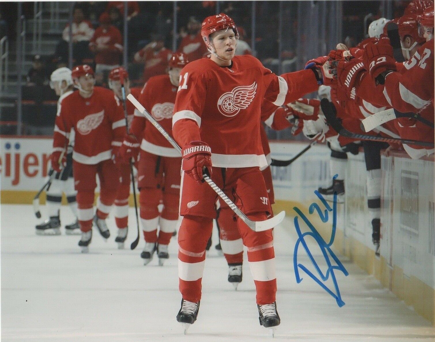 Detroit Red Wings Dennis Cholowski Signed Autographed 8x10 Photo Poster painting COA #3