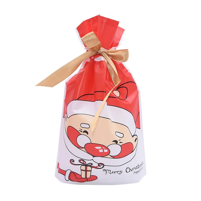 5/10pcs Candy Cookies Gift Bags With Ribbon Snack Biscuit Baking Package Wedding Birthday Party Decoration Christmas Gift Bags
