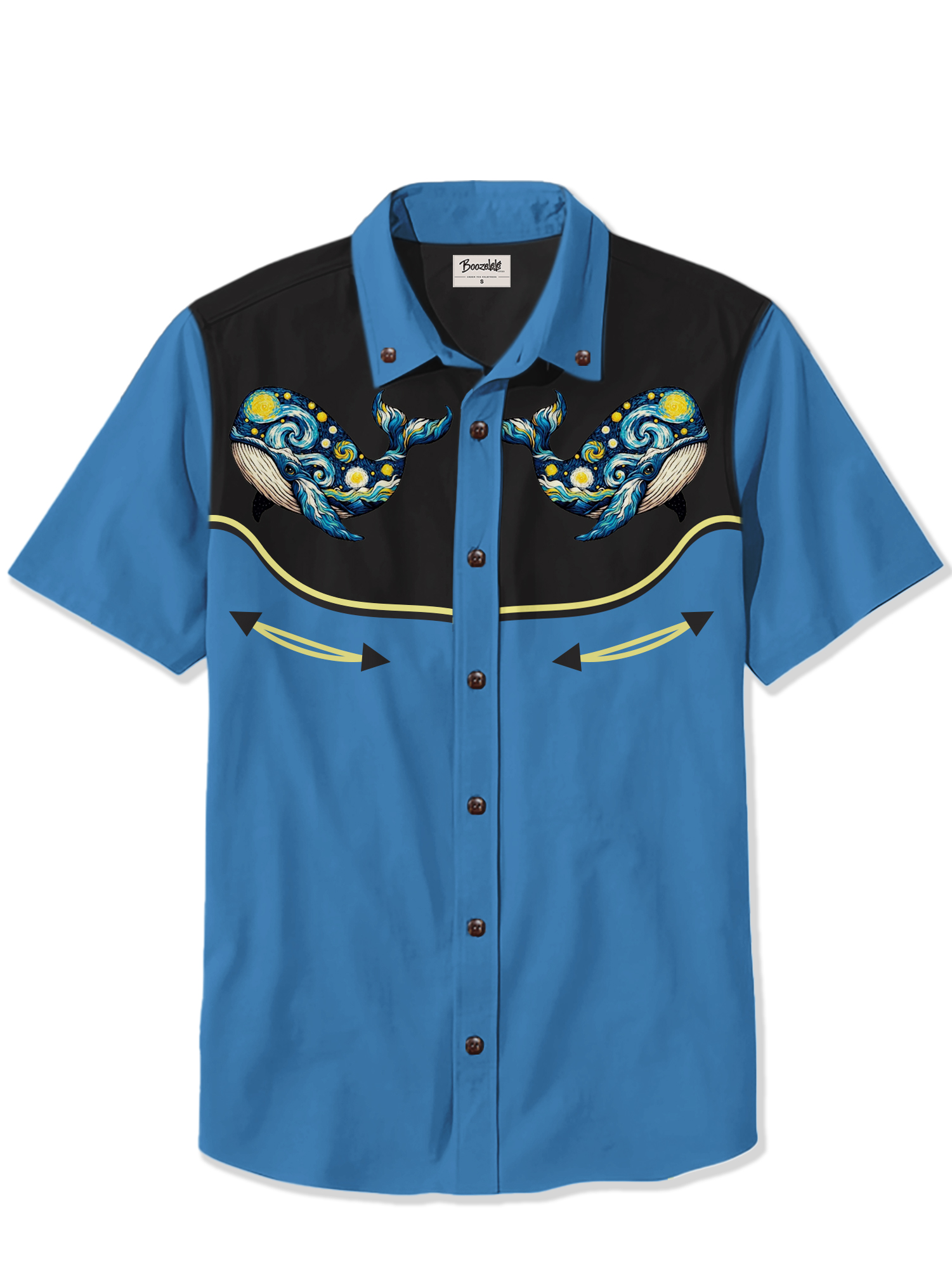 Marine Animals Van Gogh Style Shark - 100% Cotton Shirt
