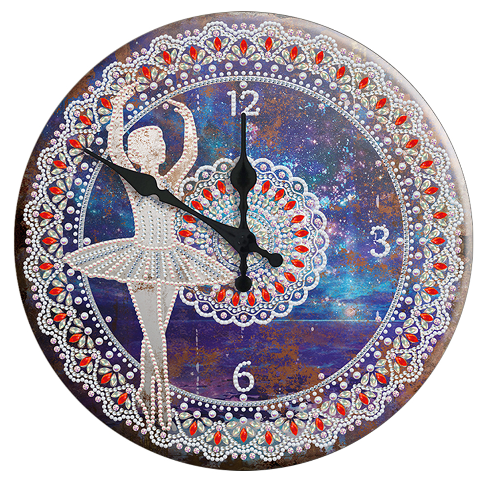 

Ballet Girl Iron Sheet Clock - 5D DIY Craft Pendant, 501 Original