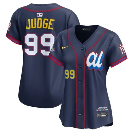 Women's American League #99 Aaron Judge  Navy 2025 All-Star Edition Limited Player Jersey