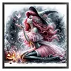 Halloween Mermaid Princess Witch-11CT Counted Cross Stitch 40*40cm/15.75*15.75in tapestrymarket