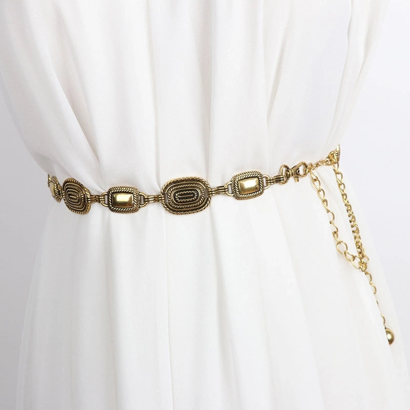Jewelry French Retro Metal Waist Chain Women’s Chain Belt Decoration With Skirt Shirt Pants Chain