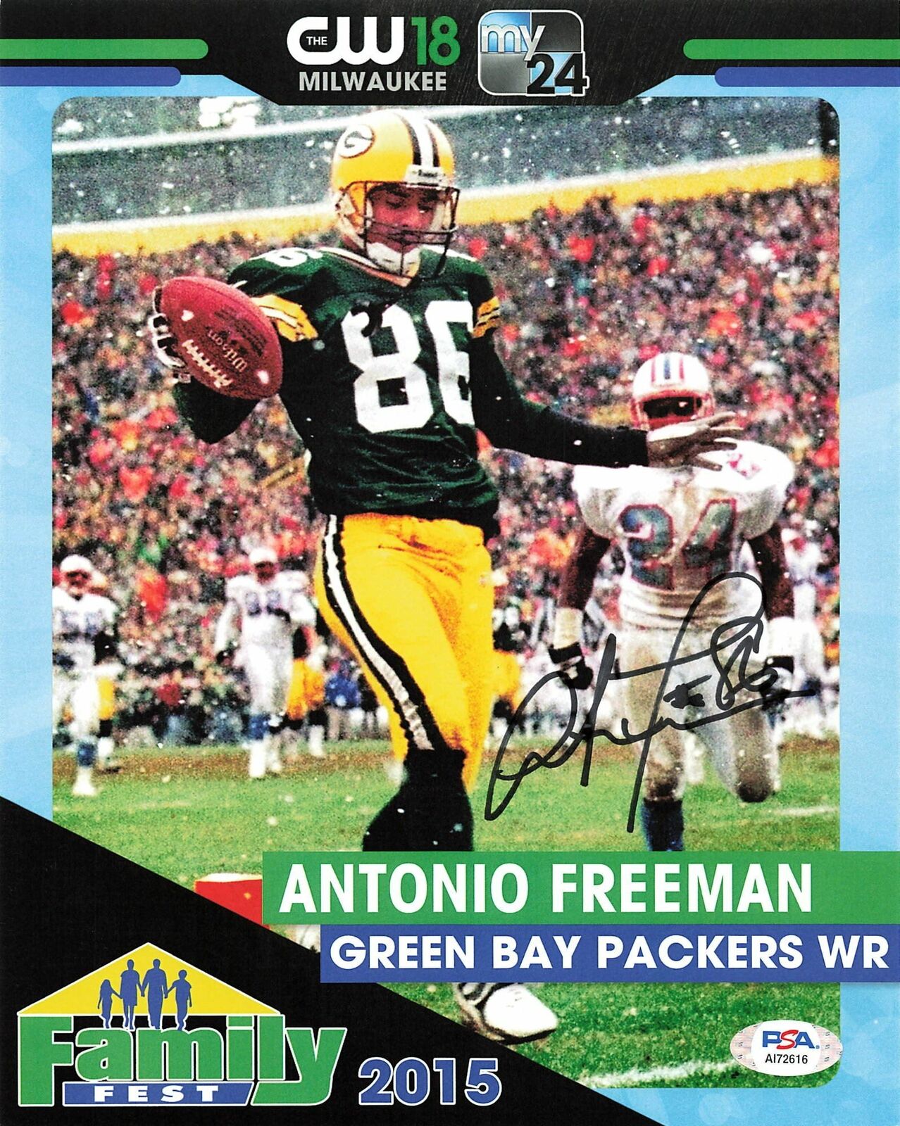 ANTONIO MAN signed 8x10 Photo Poster painting PSA/DNA Green Bay Packers Autographed