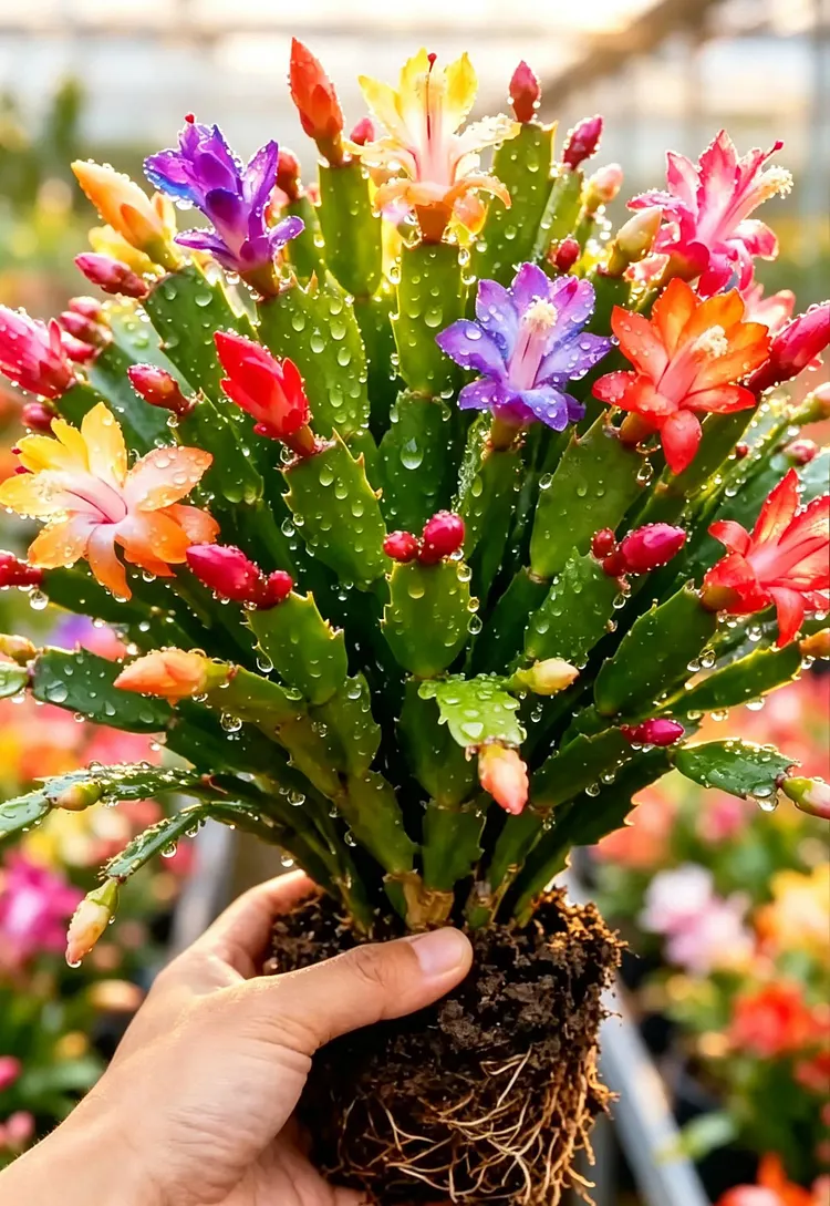 🦀Mix Colors Schlumbergera Bulbs&ndash; Easy-Care Blooms in Every Shade, Even in Winter ❄️🌈