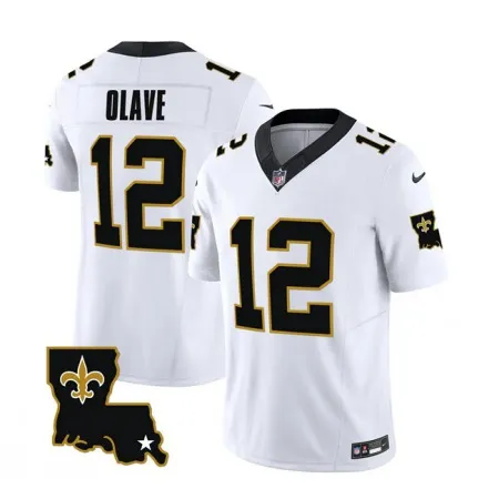 Men's New Orleans Saints #12 Chris Olave White 2023 F.U.S.E. 1987 Legacy Vapor Stitched Jersey XDUJ