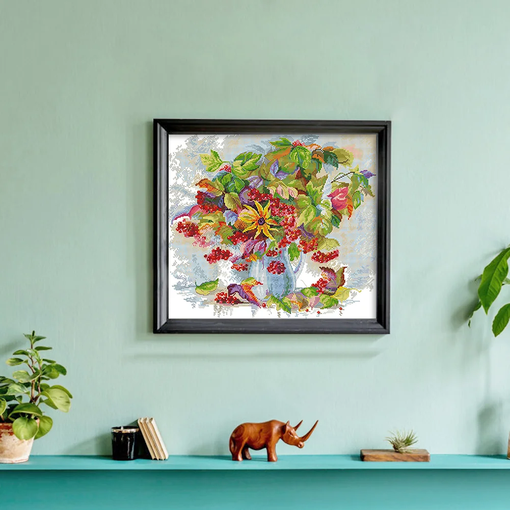 14CT Full Stamped Cross Stitch - Autumn(Canvas|47*44CM)