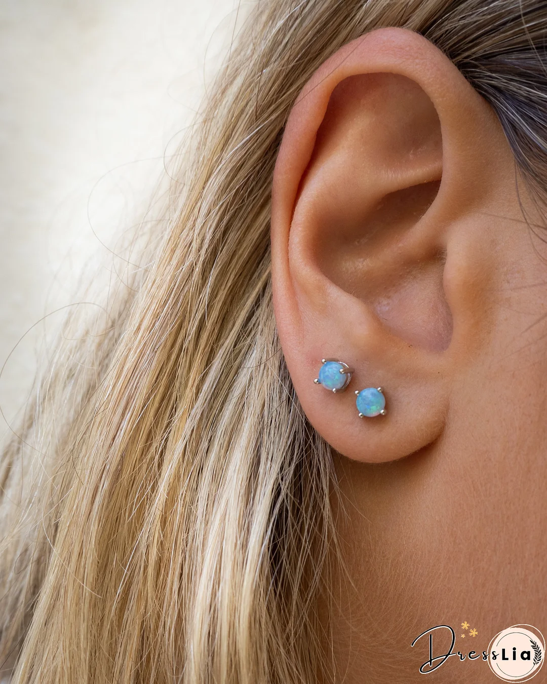 Opal Studs Blue