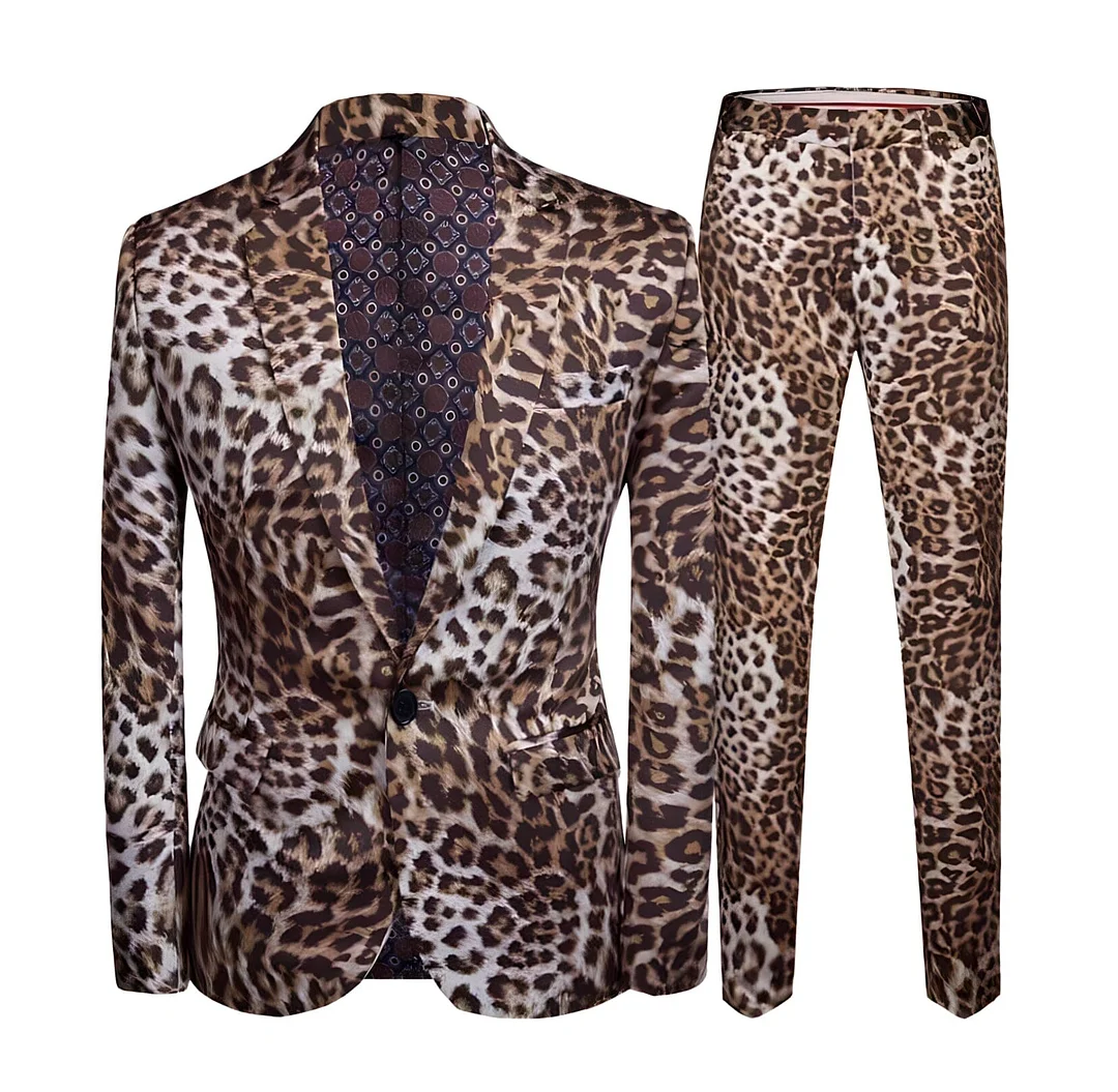 The Leopard Slim Fit Two-Piece Suit