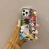 Touch-up Floral Mirror Phone Cases Silicone for iPhone 7-14 