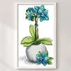 Orchid - 14CT Stamped Cross Stitch 22*36cm/8.66*14.17in