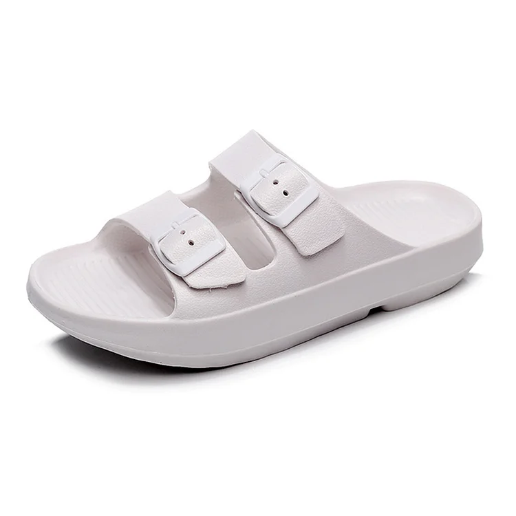 Women Men Buckle Sandals Platform Slides Indoor Eva Slippers
