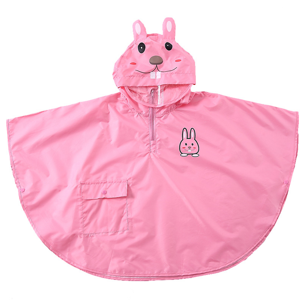 

Kids Outdoor Clothes Waterproof Cartoon Raincoat Hooded Rain Cape Poncho, Pink, 501 Original