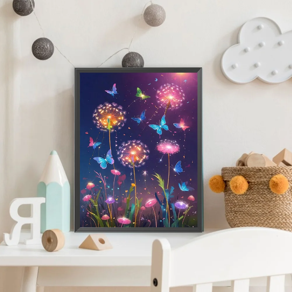 Full Round Diamond Painting 30*40cm - Colorful Dandelions
