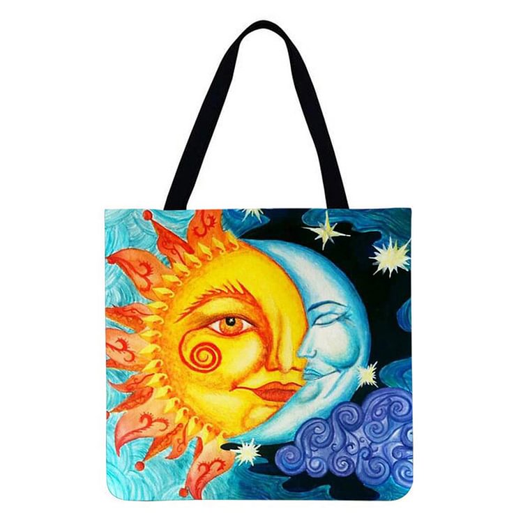 Sun Moon - Linen Tote Bag