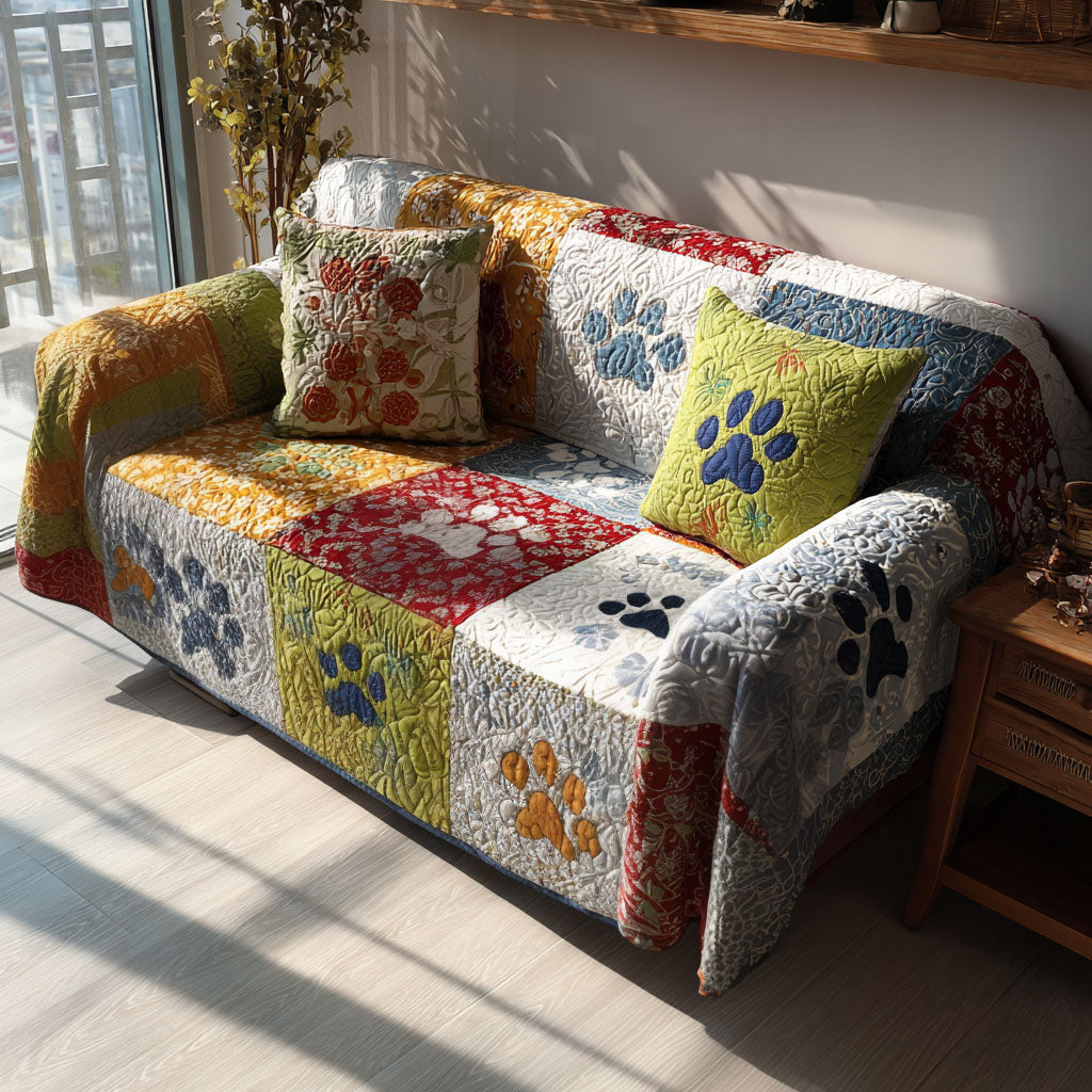 Paw Valley Comfort Quilted Sofa Cover NCU0PT10895 everthome