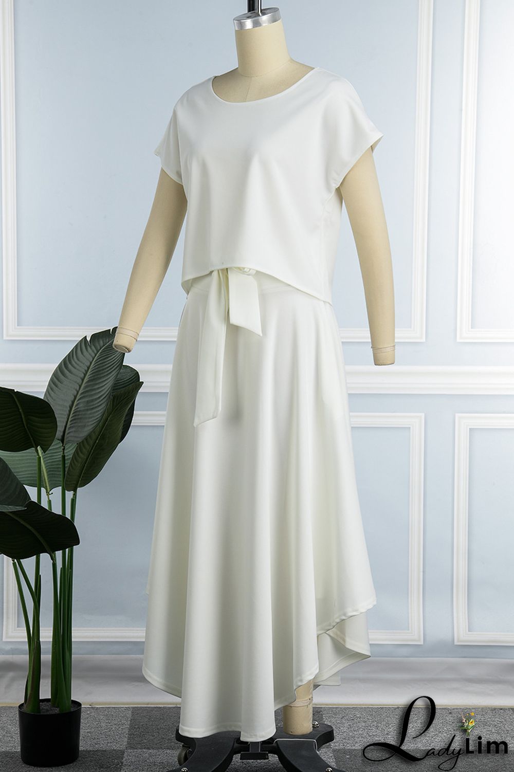 Red Casual Solid Bandage Patchwork O Neck Short Sleeve Two Pieces