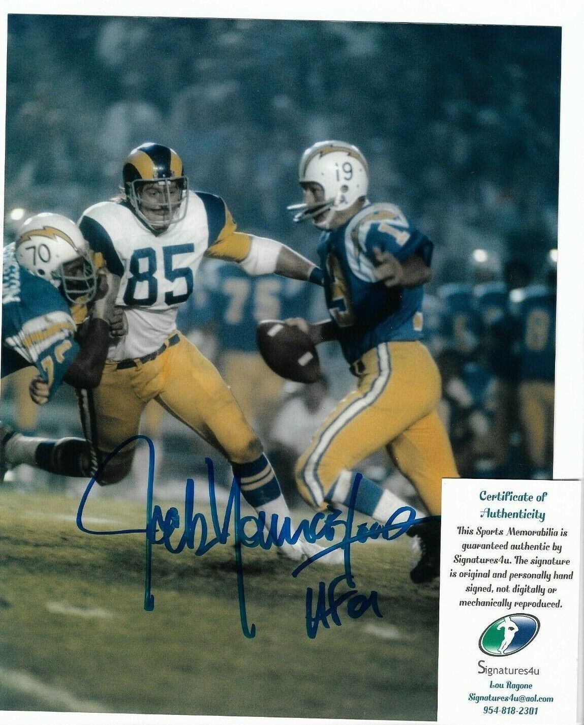 Autographed LA Rams Jack Youngblood Signed 8x10 Football Photo Poster painting S4U COA