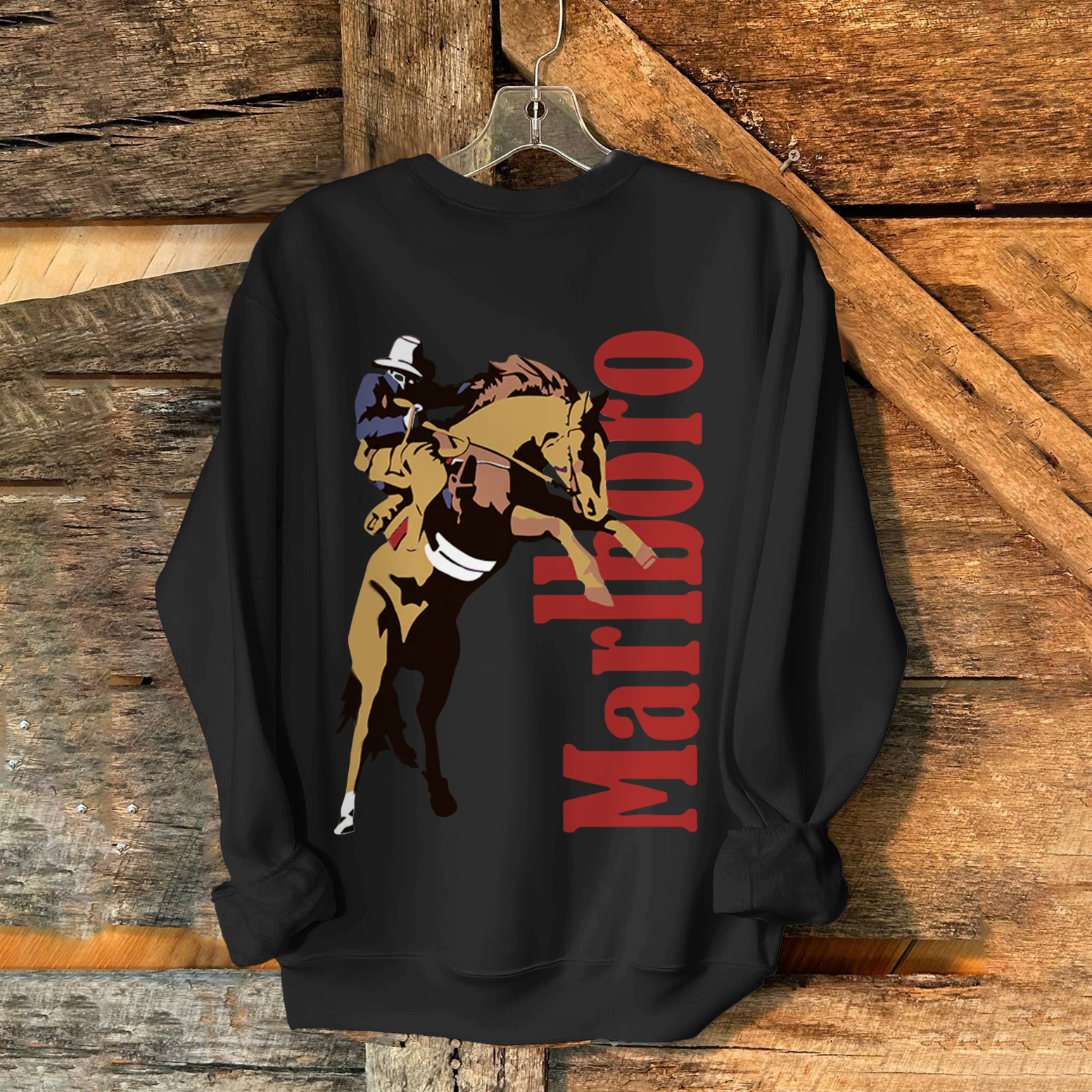 Cowboy Graphic Print Sweatshirt